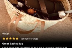 Amazon 5* Review for Knitting Basket (Sasha)