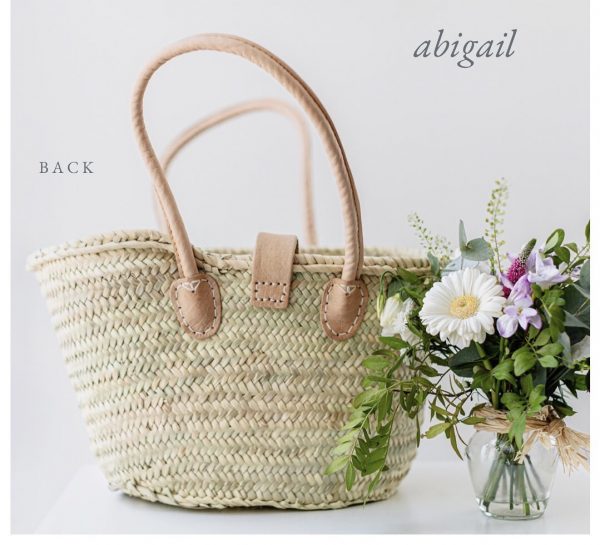 LPV Abigail Straw Basket Bag with Buckle Medium Size