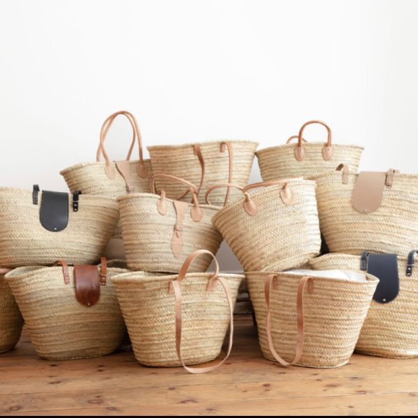Large Straw Basket Bags from Le Papillon Vert