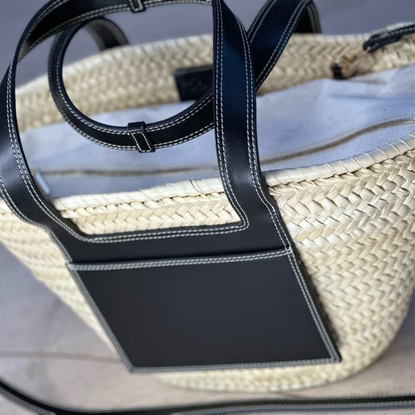 Le Papillon Vert Luxe Straw Basket Bag Range with Luxury Leather Finishes